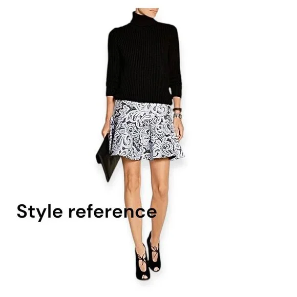 Mary Katrantzou Paige printed satin‎ twill mini skirt, Pink Size US12, Nwt